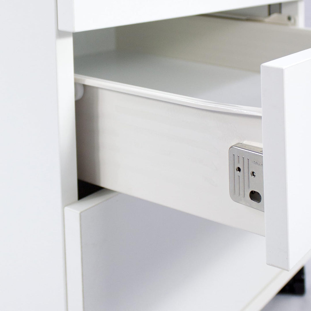 Optima Standcontainer in Weiss Rollschrank Büro Container Schubladen-Schrank