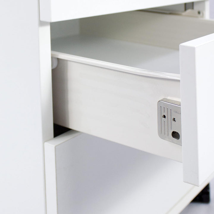 Optima Standcontainer in Weiss Rollschrank Büro Container Schubladen-Schrank