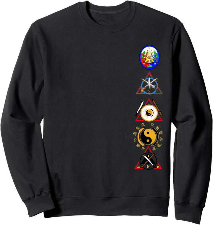 Kali, Escrima, Arnis Jkd Blade-Logos Sweatshirt