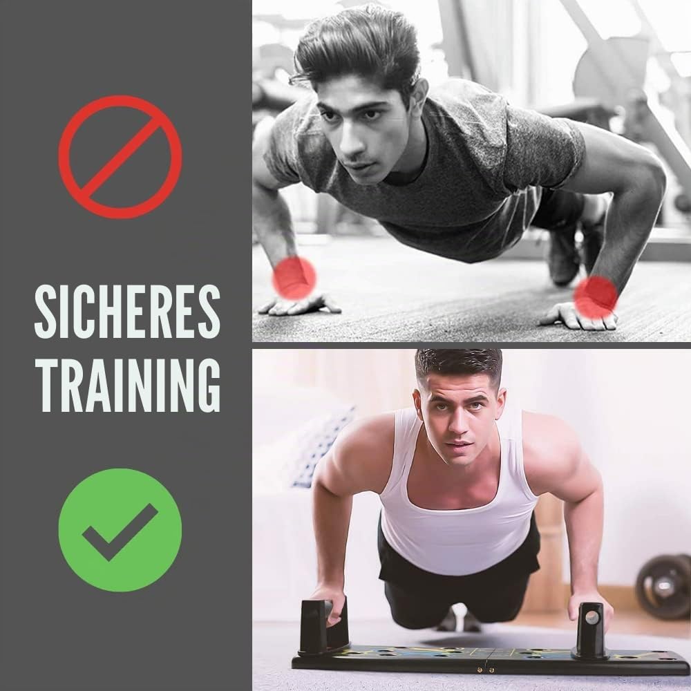 Trainingsset mit Bauchroller, Springseil, Flexionstange, Elastisches Widerstandsseil mit Pedalen und