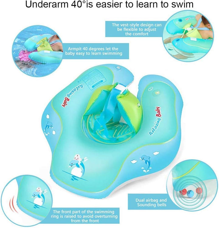 Aufblasbarer Babyschwimmring (0-6 Monate), Babyschwimmring mit Sitz (6-12 Monate), Schwimmring für K