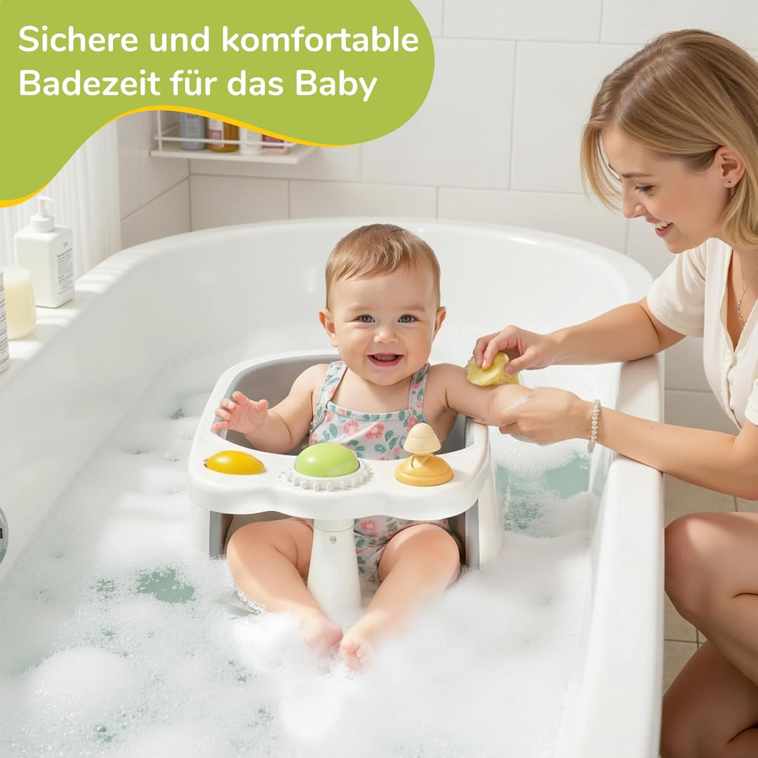 DEANIC Badewannensitz Baby ab 6 Monate - Badesitz mit Rutschfesten Saugnapfen, Netzsitz-Design zur V
