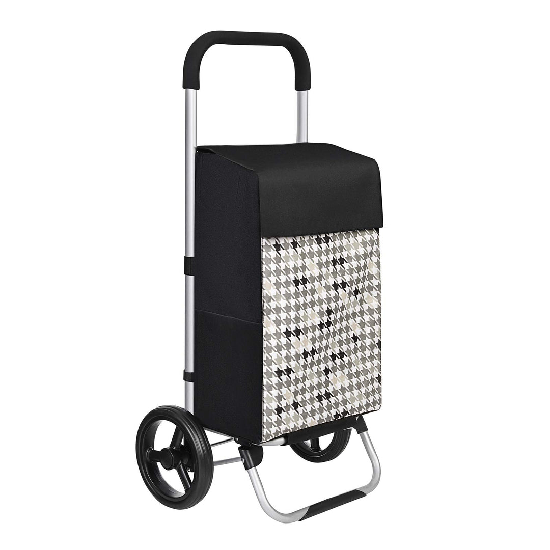 SONGMICS Einkaufstrolley, Einkaufswagen, mit Rädern, Fassungsvermögen 40 L, mit Taschen, leisen Räde