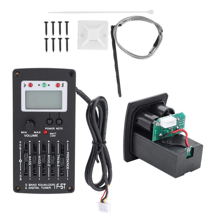 5 Band Gitarren-Equalizer, F-5T EQ Equalizer Tonabnehmer für akustische Gitarre Musikinstrument