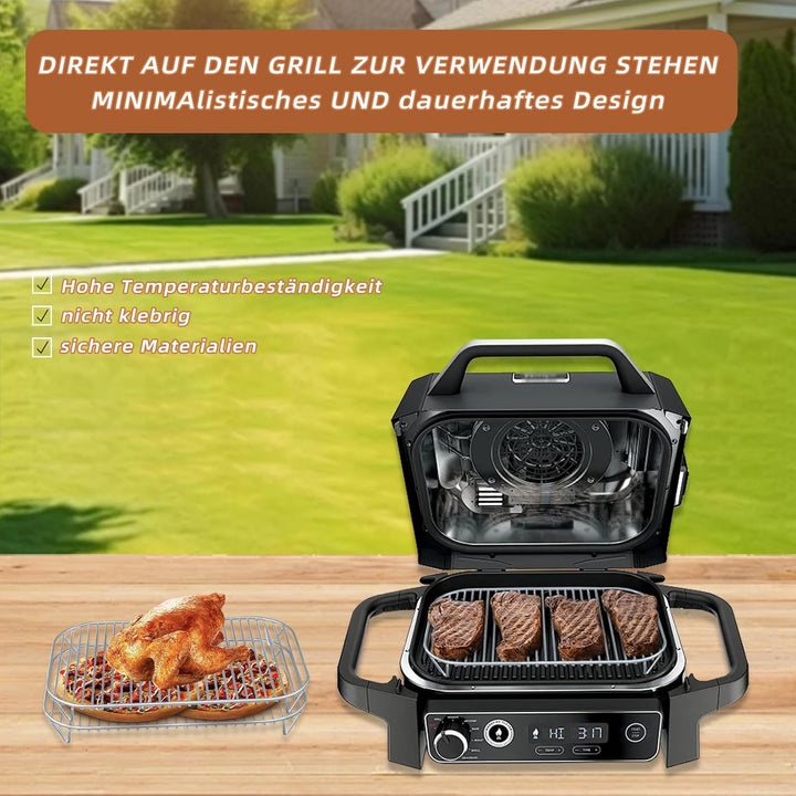 1Stück Grill für Ninja Woodfire,Edelstahl Grillrost Kompatibel Mit Ninja Outdoor Grill & Smoker,Elek