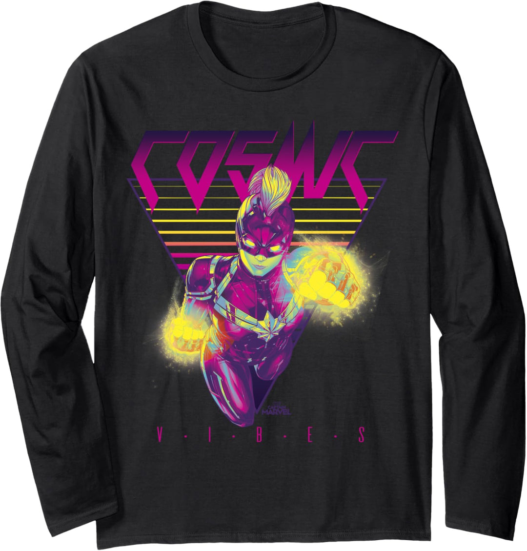 Captain Marvel Cosmic Vibes Portrait Langarmshirt