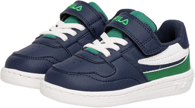 FILA Unisex Kinder Fxventuno Velcro TDL Sneaker 22 EU Fila Navy Verdant Green, 22 EU Fila Navy Verda