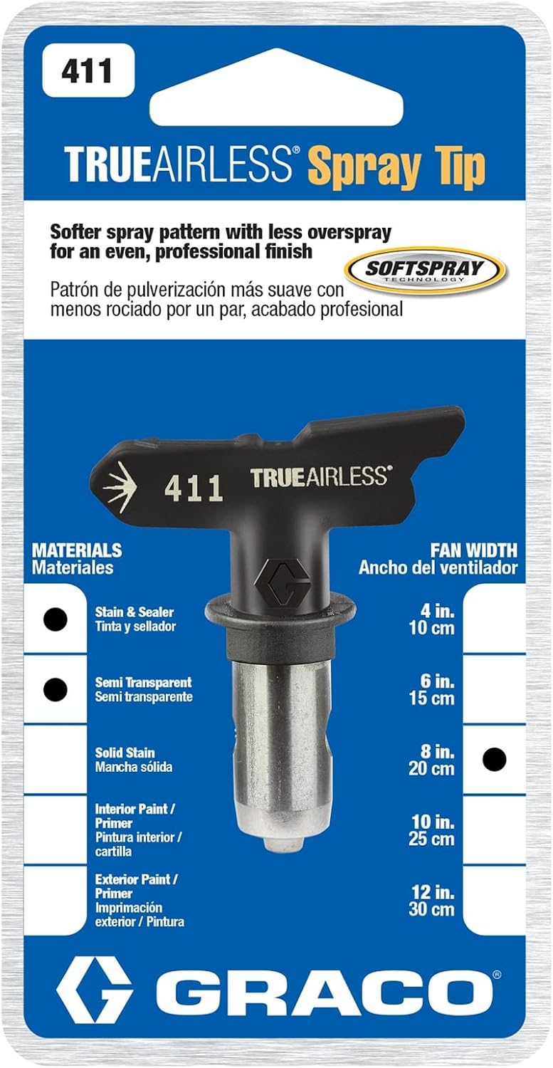 Graco TRA411 TrueAirless 411 Spritzdüse - für Magnum A20, A30, A45, A60, A80, A100, ProS19, ProS21,