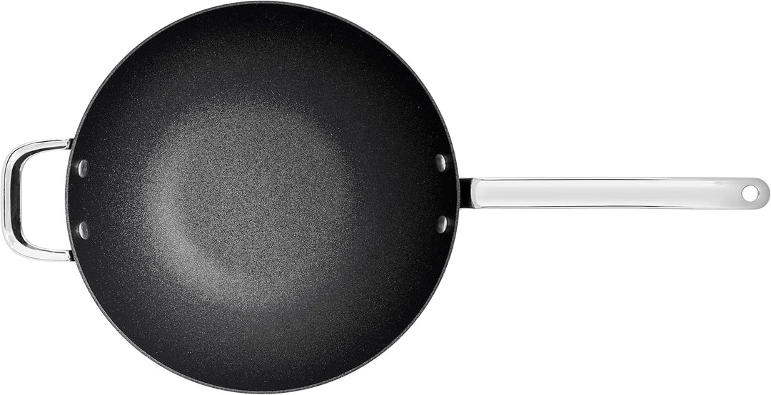 SCANPAN TechnIQ Wokpfanne Induction 30 cm | Multifunktionale Wok-Pfanne mit extra-grosser Bratfläche