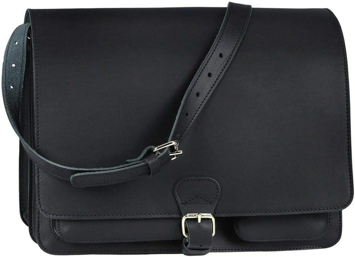 Ruitertassen Umhängetasche Leder Posttasche Messenger Lehrertasche schwarz Damen Herren Männer Fraue