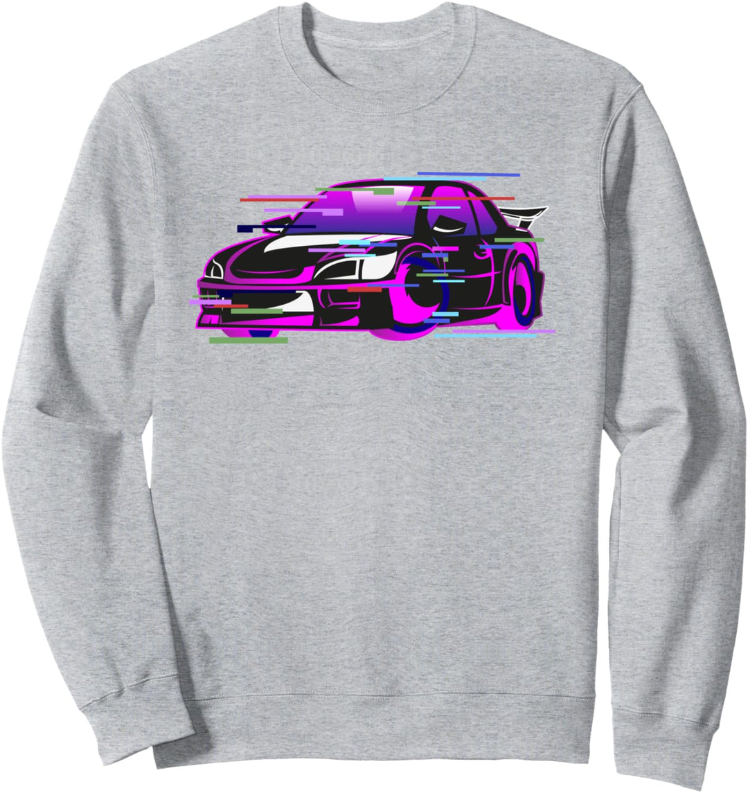 JDM Drifting Drifter Auto Racing Tuning Glitch Effekt Sweatshirt