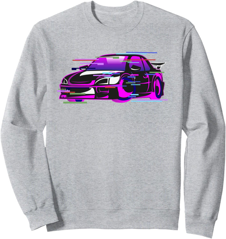 JDM Drifting Drifter Auto Racing Tuning Glitch Effekt Sweatshirt