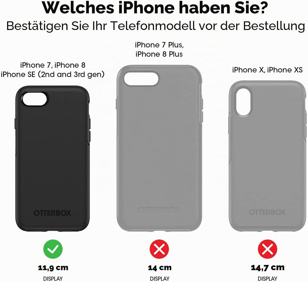 OtterBox Defender Hülle für iPhone 7/8/SE 2. gen/SE 3. gen, stossfest, sturzsicher, ultra-robust, sc