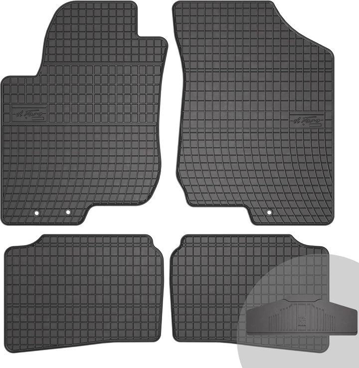 FROGUM EL Toro Gummimatten Ganzjähriges-Set von Autofussmatte Auto Fussmatten für Kia Ceed I 2006-20