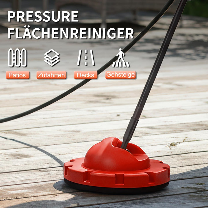 LANCHEZ Hochdruckreiniger 145 bar max Druck, Fördermenge 420 l/h, Inkl. Schlauchtrommel, 4 Schnellan