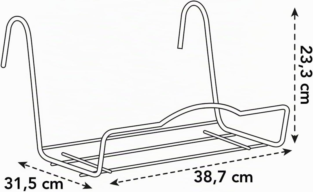 elho Supports Metall 40 - Zubehör für Balkon &amp; Aussen Zubehör - Ø 38.5 x H 22.3 cm - Schwarz/Anthraz