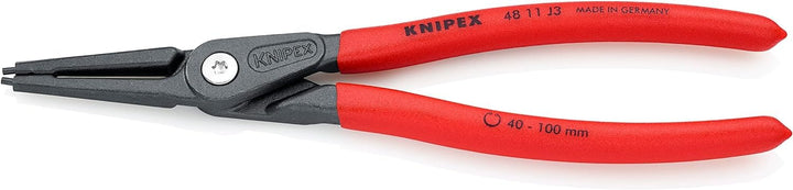 Knipex Präzisions-Sicherungsringzange für Innenringe in Bohrungen grau atramentiert, mit rutschhemme