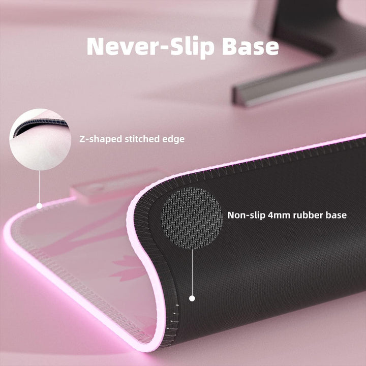 Mytrix RGB Gaming Mauspad Rosa Sakura Pink, Pink