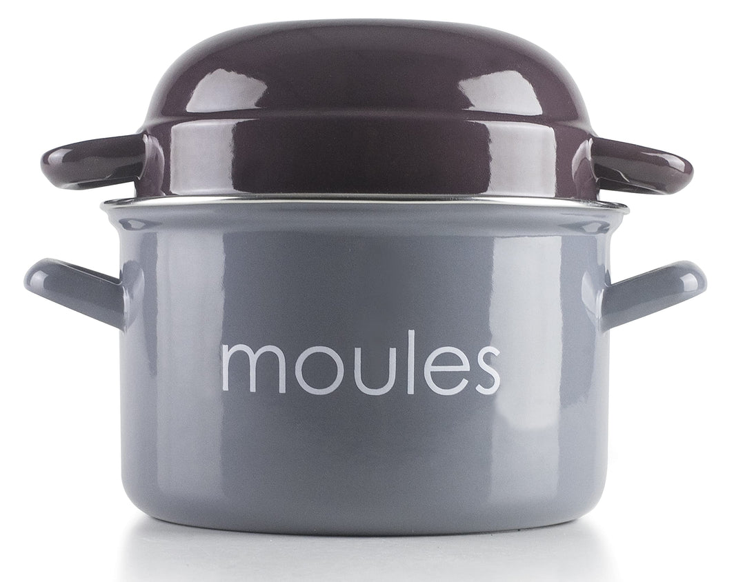 IBILI-914618B-Topf für Miesmuscheln, Aubergine, 18 cm Gray/Purple, Gray/Purple