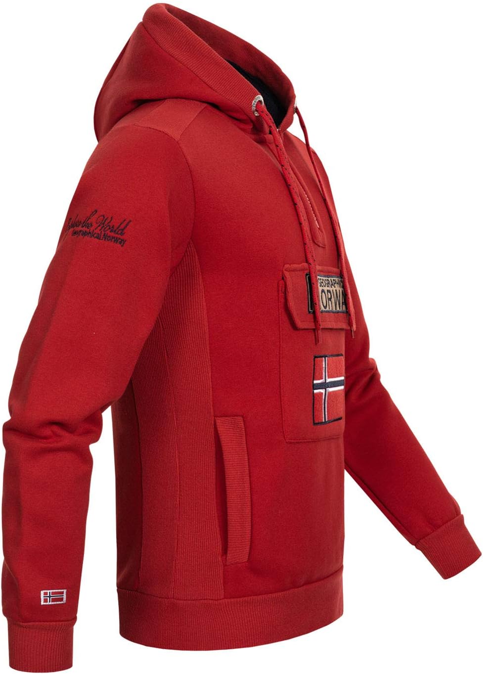 Geographical Norway GYMCLASS Men - Herren Kängurutasche Hoodie Sweatshirt mit Markenlogo und Langarm