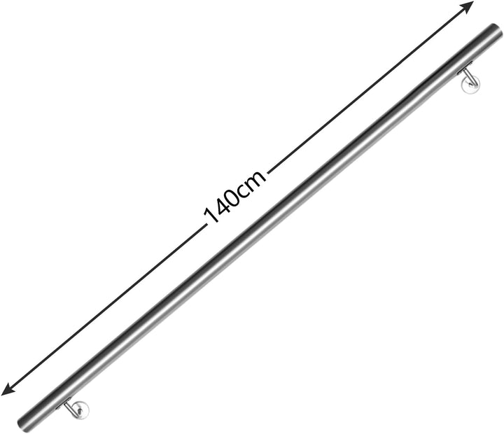 Daromigo Edelstahl Handlauf Treppengeländer Geländer Wandhandlauf Wand Treppe mit Wandhalterung und