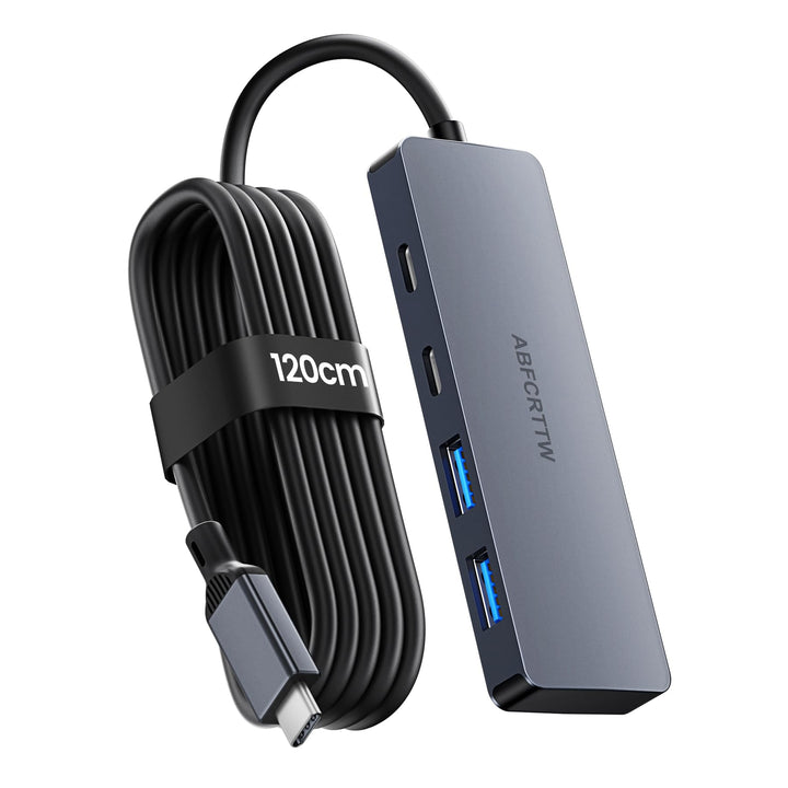 USB C Hub 10Gbps, 4-Port USB C Splitter für Desktop, USB 3.2 Hub mit 120cm Kable, USB C Verteiler fü