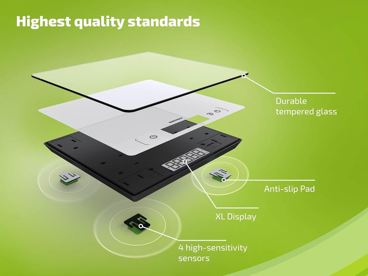 Soehnle Page Comfort 400, digitale Küchenwaage, weiss, Gewicht bis zu 10 kg (1-g-genau), Haushaltswa