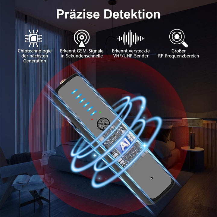 Wanzen Detektor - Wanzenfinder Versteckte Kamera Finder RF Signal Bug Detector Anti Spy Anti-Aufnahm
