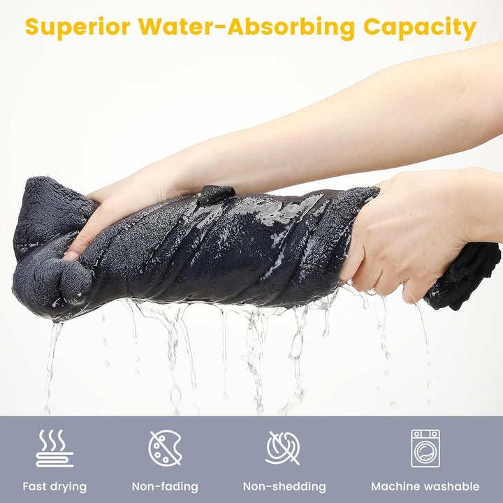 PETTOM Hundebademantel, Bademantel Hund mit Hohem Kragen, Hundebademantel für Grosse Hunde, Hunde Ba