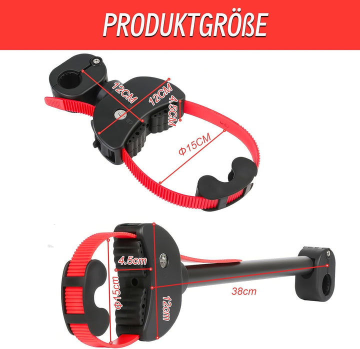 Verstellbar Strap Rahmenhalter 12CM+42CM, Alu Rahmenhalter Fahrradträger für E-Bike/Fahrrad, Abschli