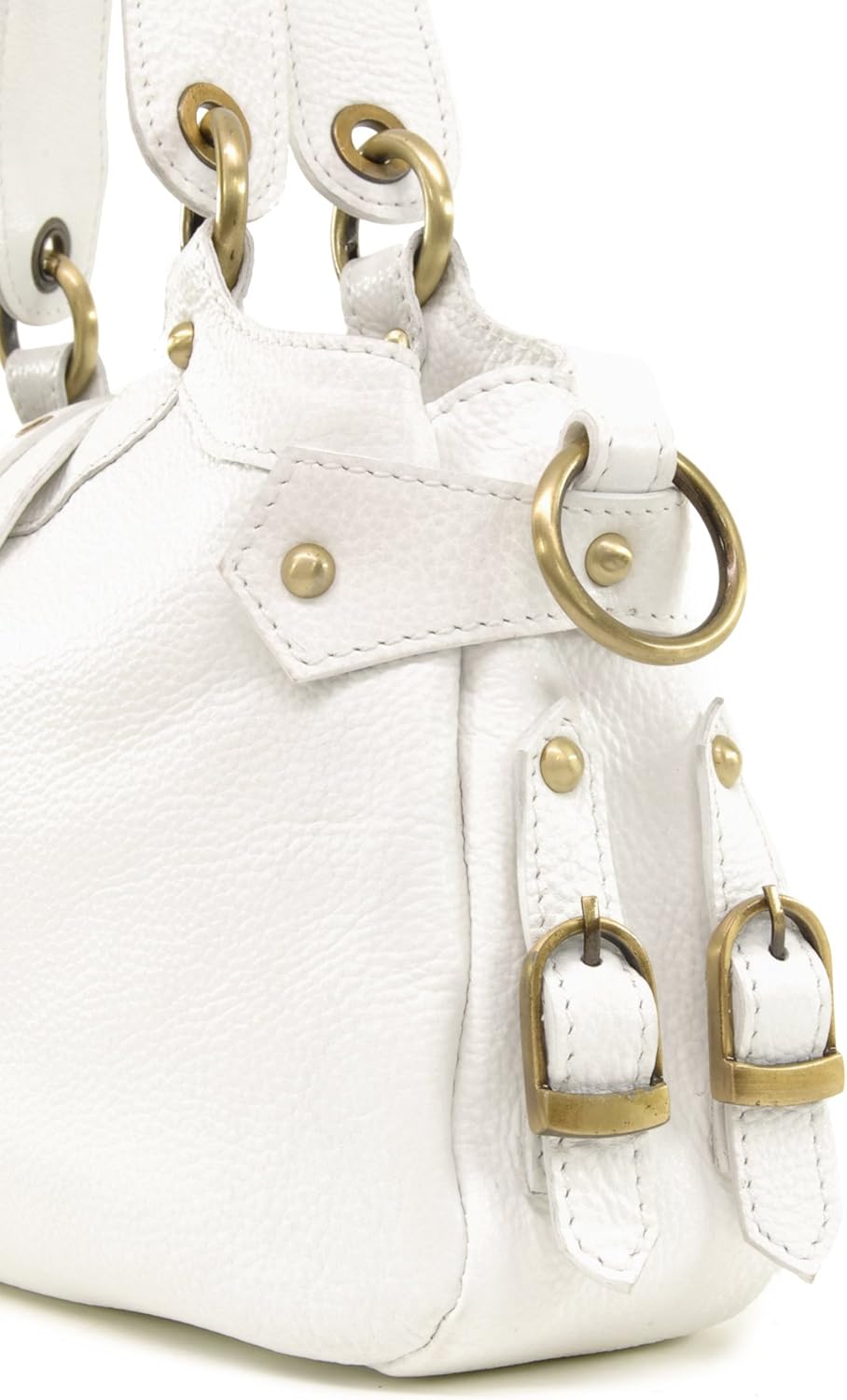 Catwalk Collection Handbags - Damen Leder Schultertasche - Umhängetasche Mittelgross - Handtasche mi