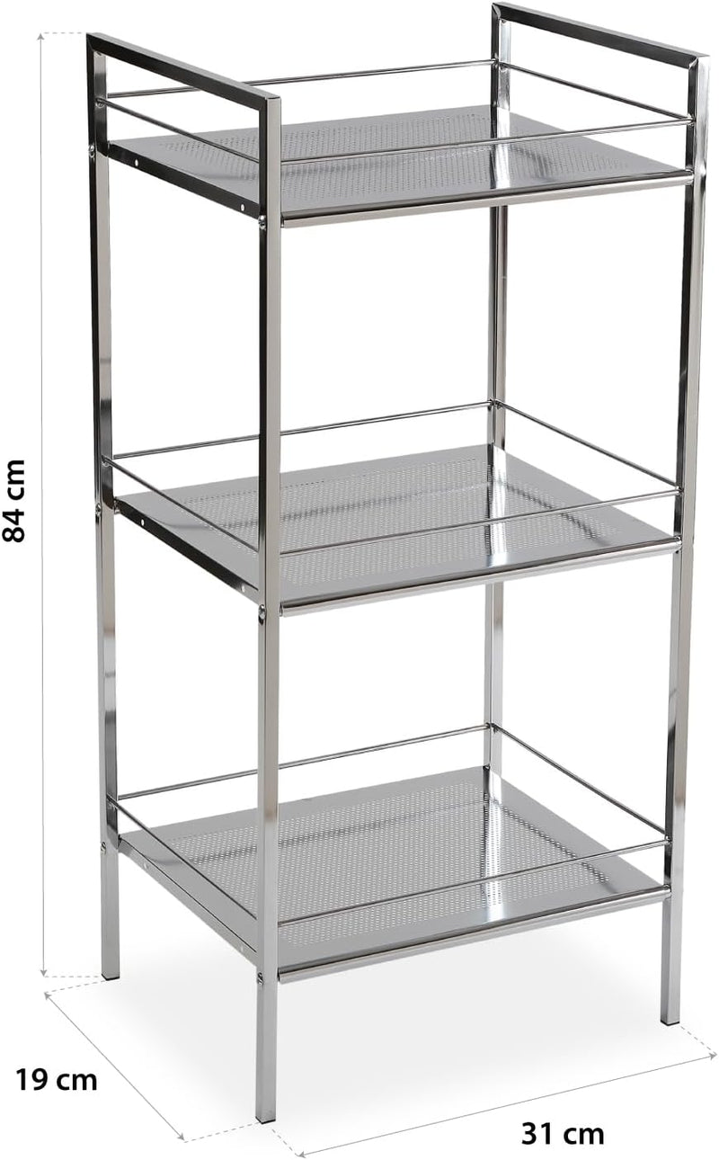 Versa Hannover Möbel für das Bad, Ablagefläche mit 3 Fächern, Massnahmen (H x L x B) 84 x 31 x 19 cm