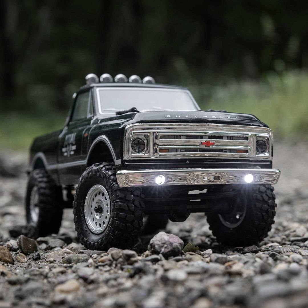 Axial 1/24 SCX24 1967 Chevrolet C10 4X4 RTR Brushed Rock Crawler (Battery & Charger Included), Black