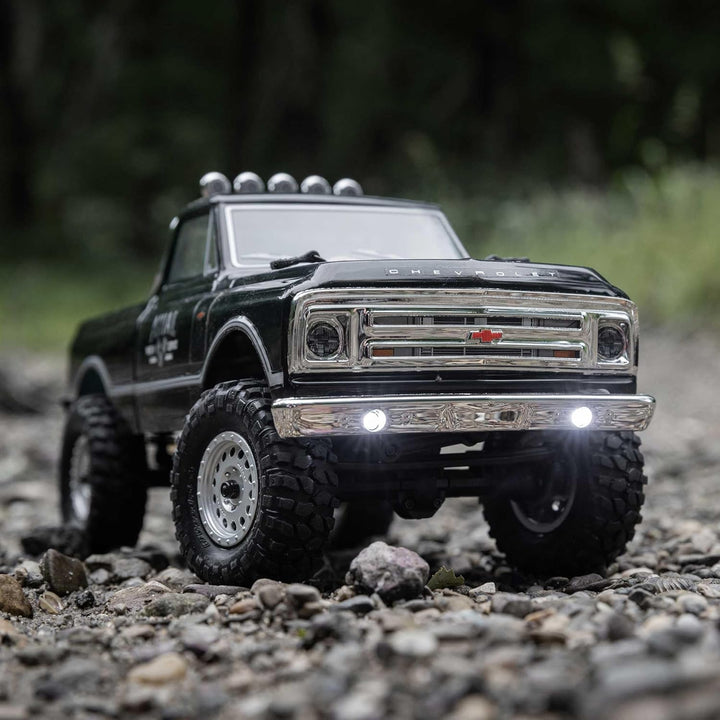 Axial 1/24 SCX24 1967 Chevrolet C10 4X4 RTR Brushed Rock Crawler (Battery & Charger Included), Black