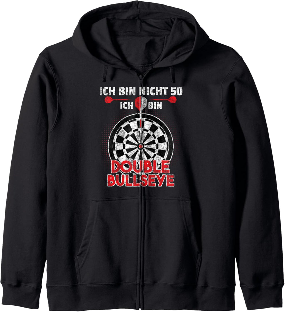 Ich Bin Nicht 50 Ich Bin Double Bullseye Geburtstag Dart Kapuzenjacke