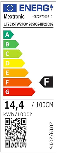 Mextronic LED Streifen LED Band LED Strip 2835 TUNABLE WHITE (2700-6000K) CRI 92 72W 5 Meter 24V IP2