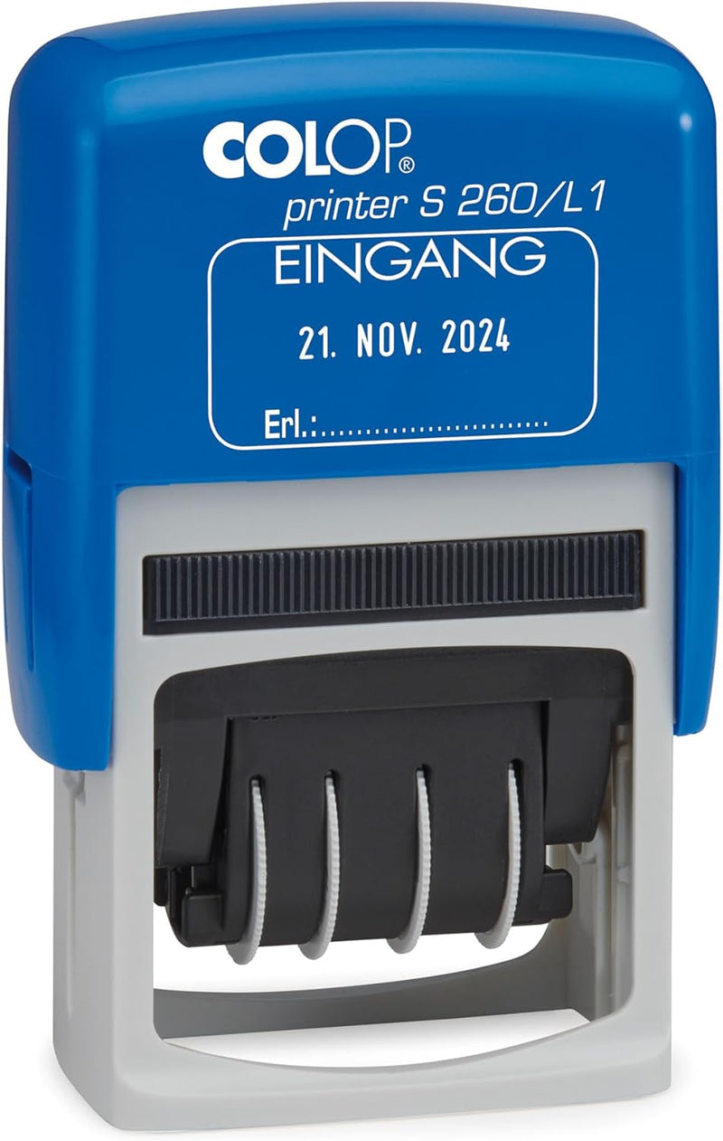 COLOP 105630 Datumstempel Printer S260 Eingang Abdruck Blau, Eingang