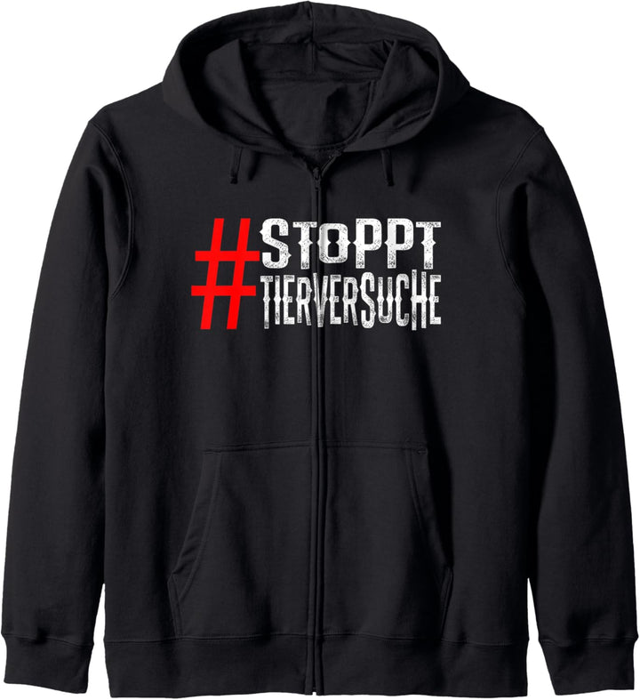 Stoppt Tierversuche Design für Tierschützer Kapuzenjacke