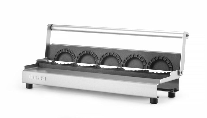 HENDI Teigtaschenformer, für die Zubereitung von 5 Teigtaschen oder Knödel auf einmal, Teflon™ Antih