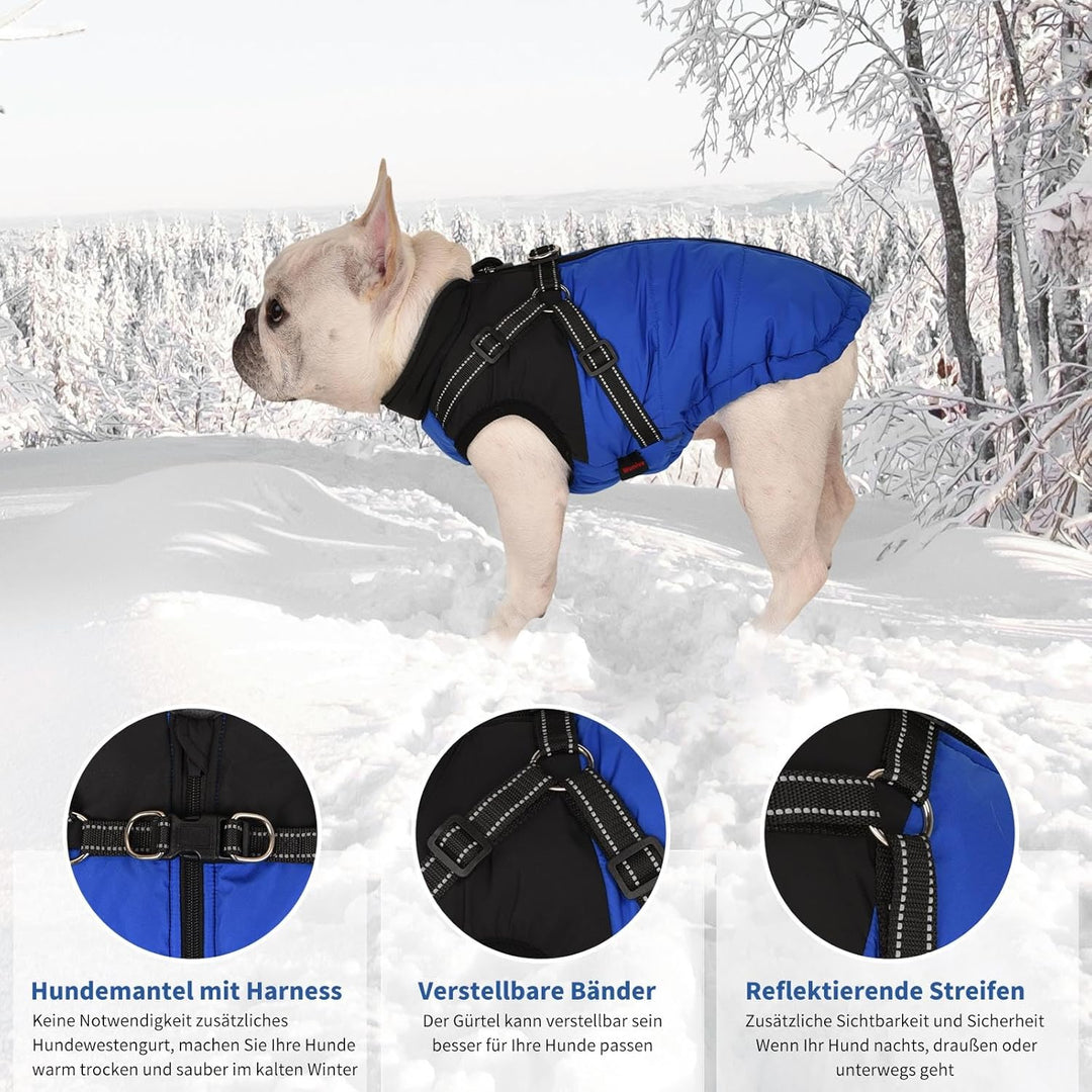 Hundemantel Hundejacke Winter Wasserdichter Hundemantel Kleiner Hundemantel Welpen Harness Hundemant