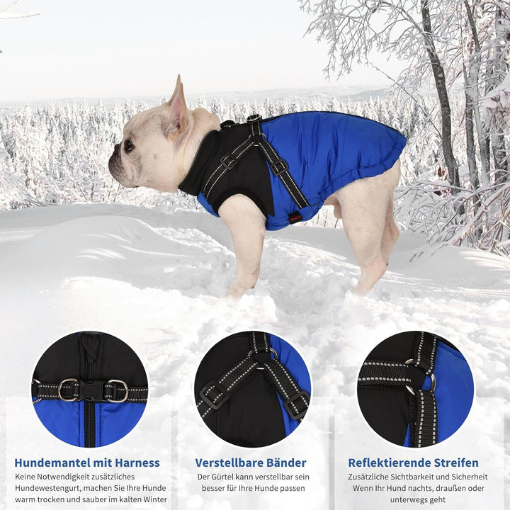 Hundemantel Hundejacke Winter Wasserdichter Hundemantel Kleiner Hundemantel Welpen Harness Hundemant
