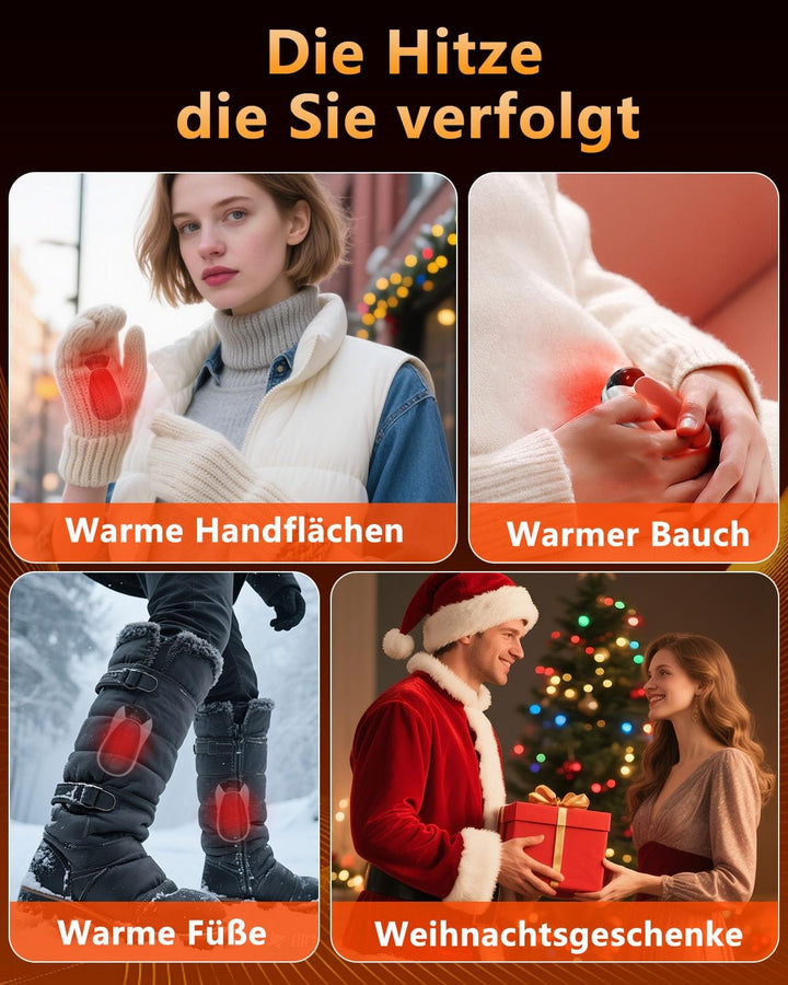 Handwärmer Elektrisch Wiederverwendbar 2er-Pack,7000mAh Magnetisch Taschenwärmer aufladbar Hand Warm