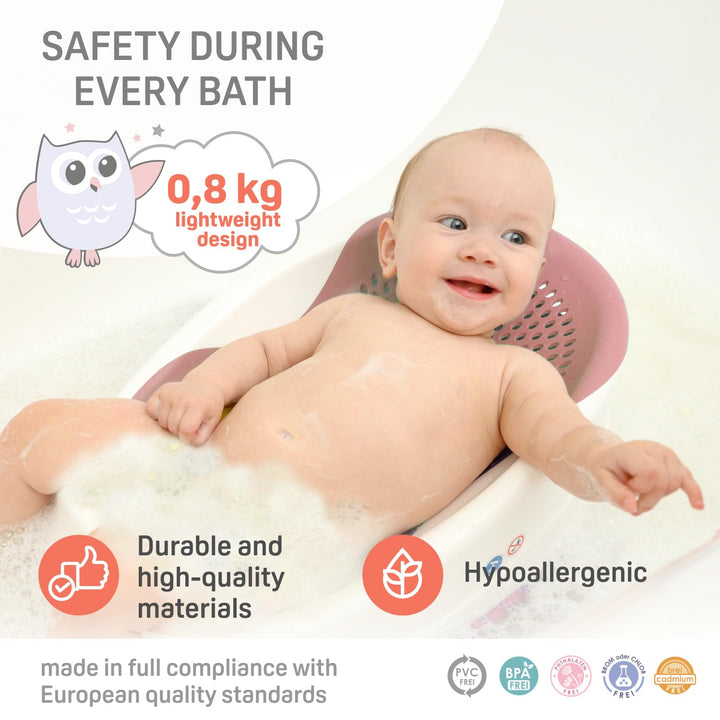 BABYLON DOLPHIN Badewannensitz Baby Ab 0-6 Monate – Ergonomisches Kinder Badewanne – Hypoallergen, S