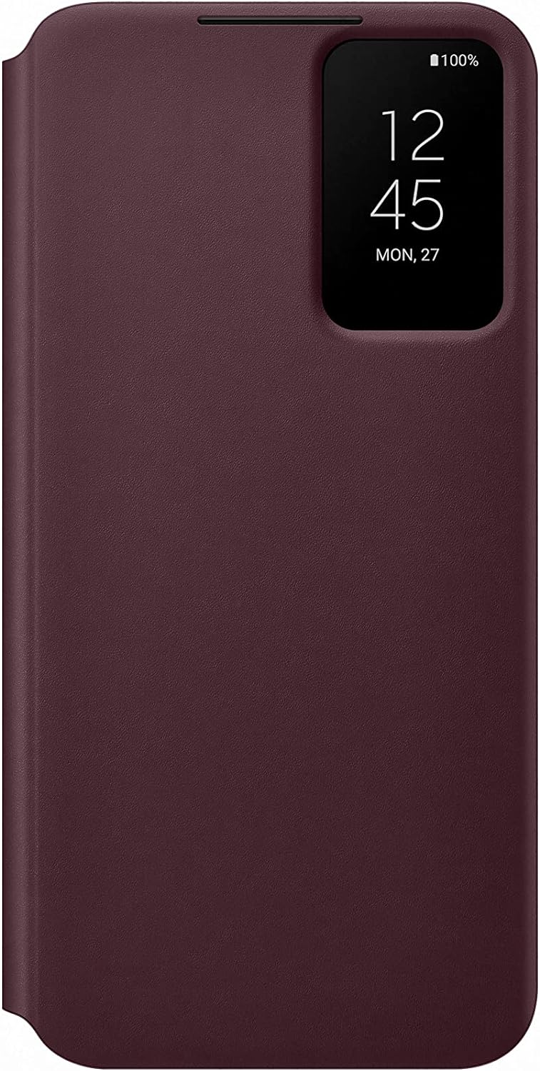 Samsung Galaxy S22 Plus Smart Clear View Cover Burgandy - EF-ZS906CEEGWW Burgunderrot, Burgunderrot