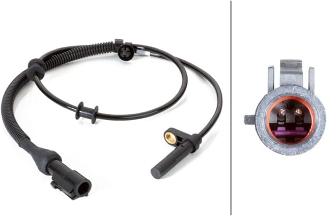 HELLA 6PU 230 040-891 Sensor, Raddrehzahl - 2-polig - Vorderachse beidseitig - Kabel: 900mm - mit Ha