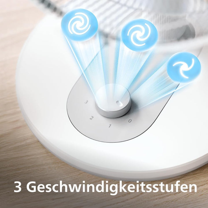 Philips Tischventilator 1000 Series, Leistungsstark & Leise, 35 dB(A), 3 Geschwindigkeiten, Klein, D