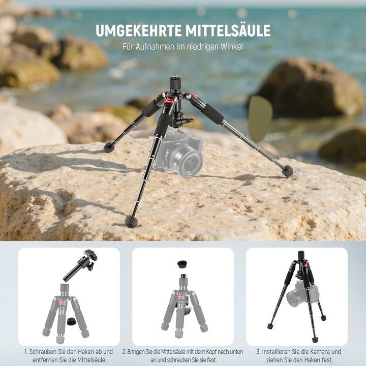 NEEWER Mini Stativ für Kamera mit 360°Kugelkopf Aluminiumlegierung 20"/ 50cm 1/4" Arca Type QR Plate