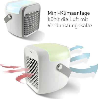 X4-LIFE Mobile Klimaanlage - Luftkühler Klimagerät für Büro, Zuhause, Home Office - mit Akku, 3 Modi
