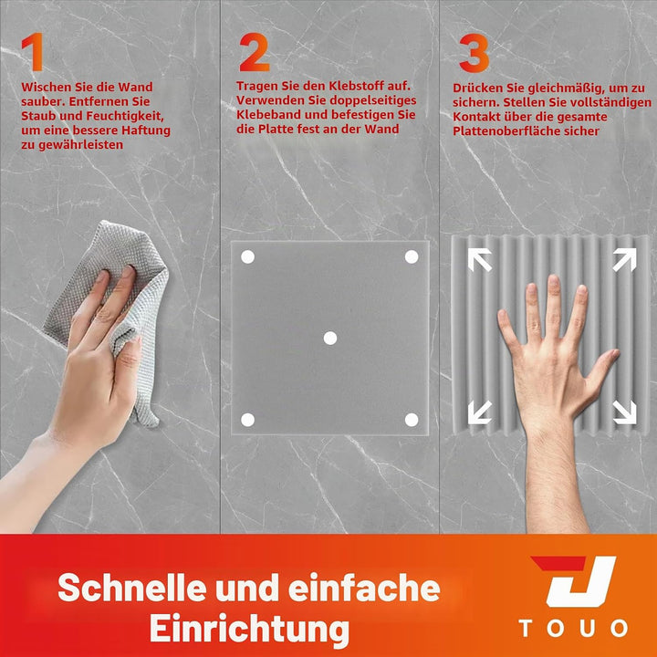 Akustikplatten, schalldichte Schaumstoffplatten für die Wand, 30,5 x 30,5 x 5,1 cm, schwer entflammb