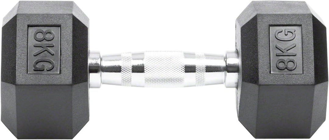 Sport-Tec Hex Kompakthantel aus Gummi, Stück, 1-30 kg Hexagon-Hantel, Krafttraining, Fitness Hantel,